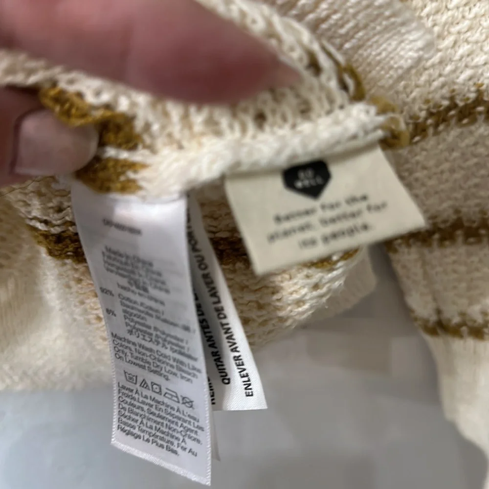 Madewell cream striped sweater size small.NWT - Picture 9 of 12